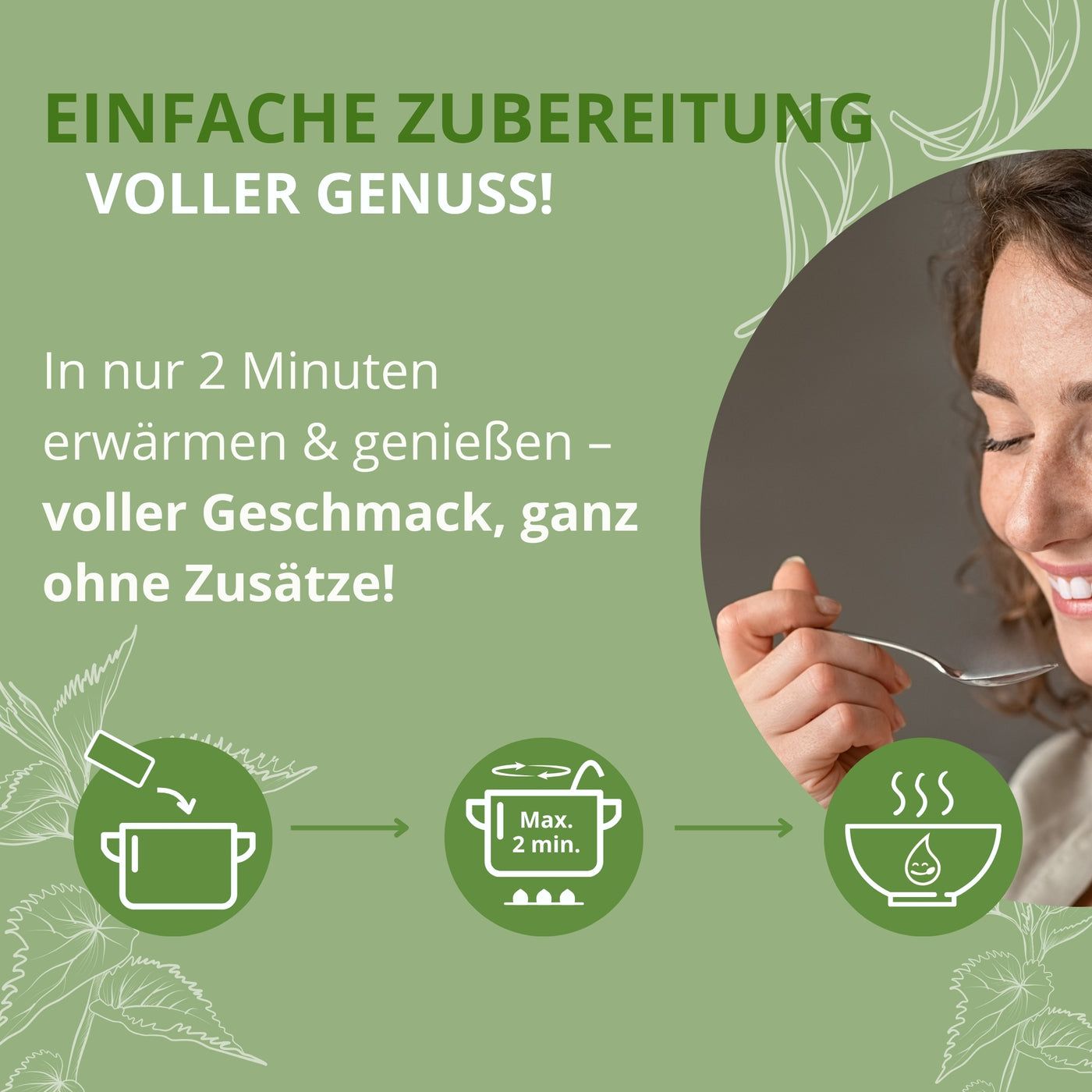 Smart Fasting® Spinat Brennnessel - natürlich fein, vegan, glutenfrei, salz- und kalorienarm