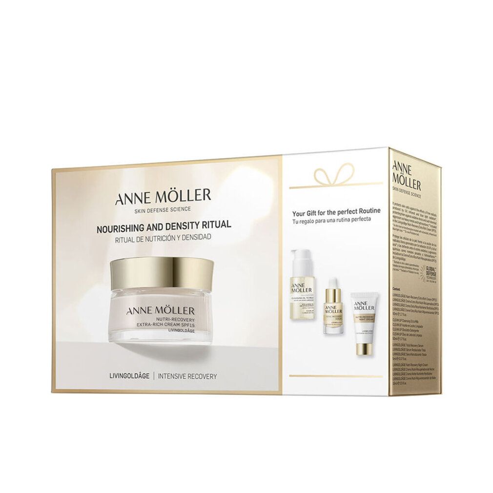 Anne Möller Nourishing and Density Ritual Geschenkset mit Creme, Serum und Lotion.