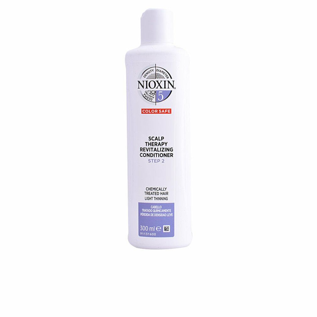 Weiße Flasche mit Nioxin-Logo und Aufschrift. Enthält „Scalp Therapy Revitalizing Conditioner“. Für chemisch behandeltes Haar.