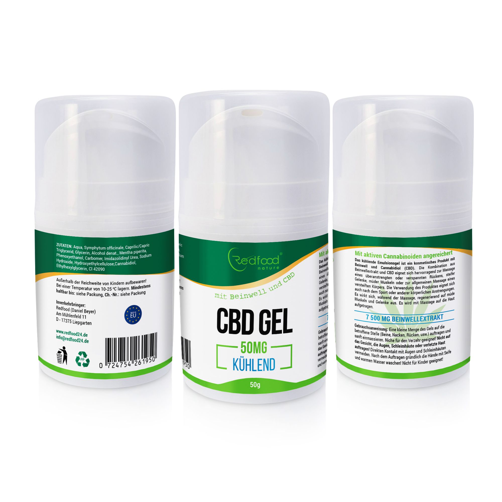 Redfood® Cannabis CBD Gel kühlend