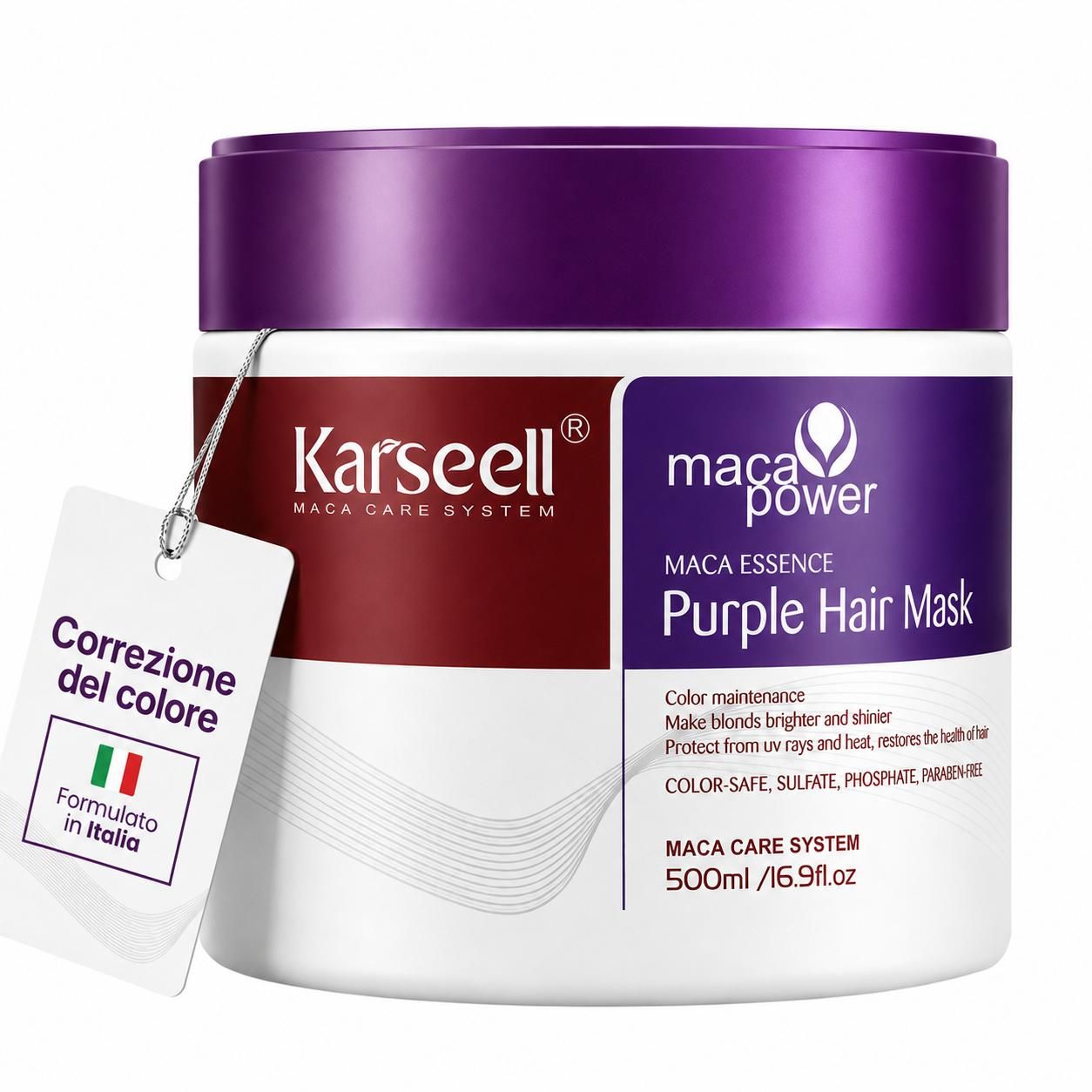 KARSEELL Violette Anti-Gelbstich-Haarmaske für Blond Platin und Grau