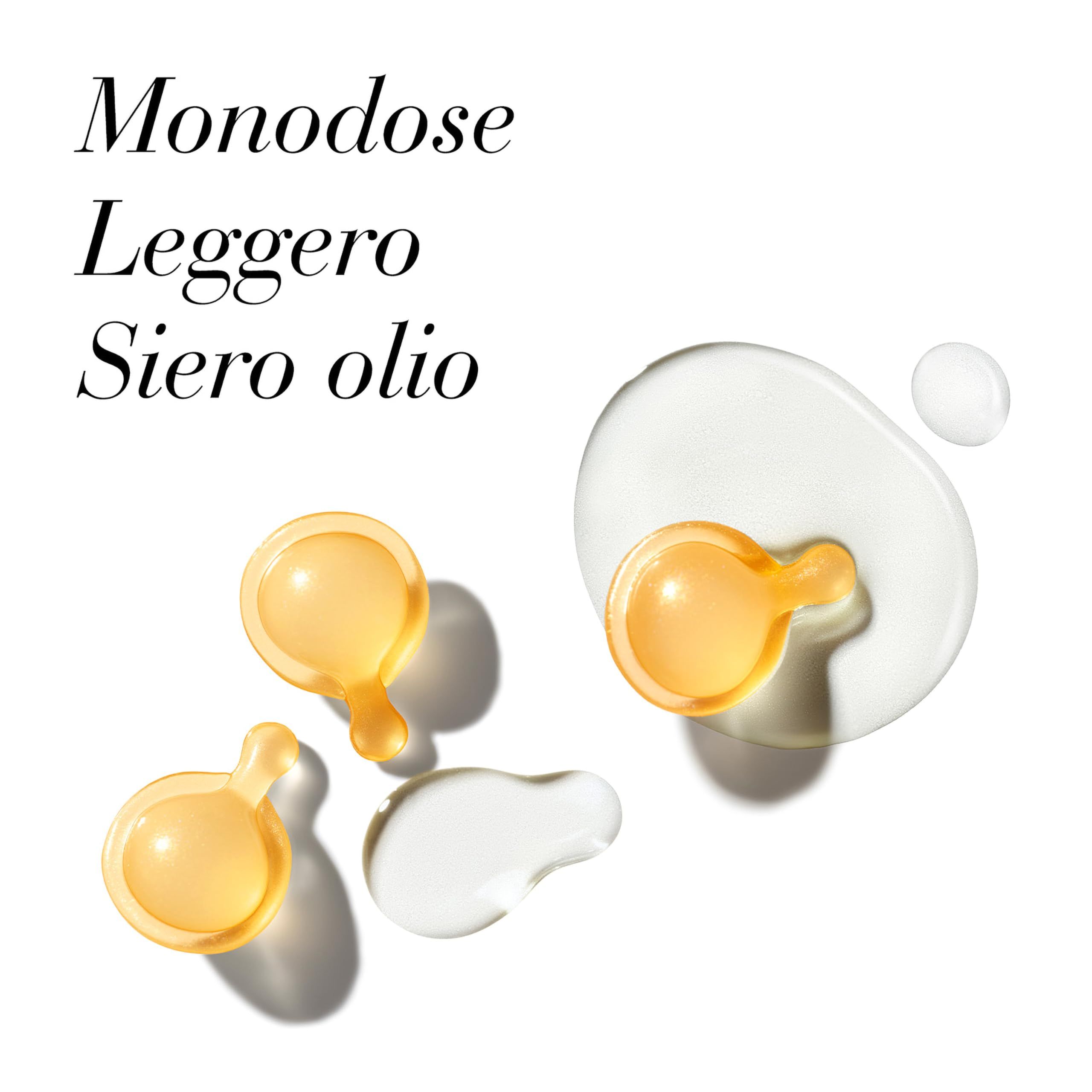 Kapseln und Cremes. Text: Monodose, Leggero, Siero olio.