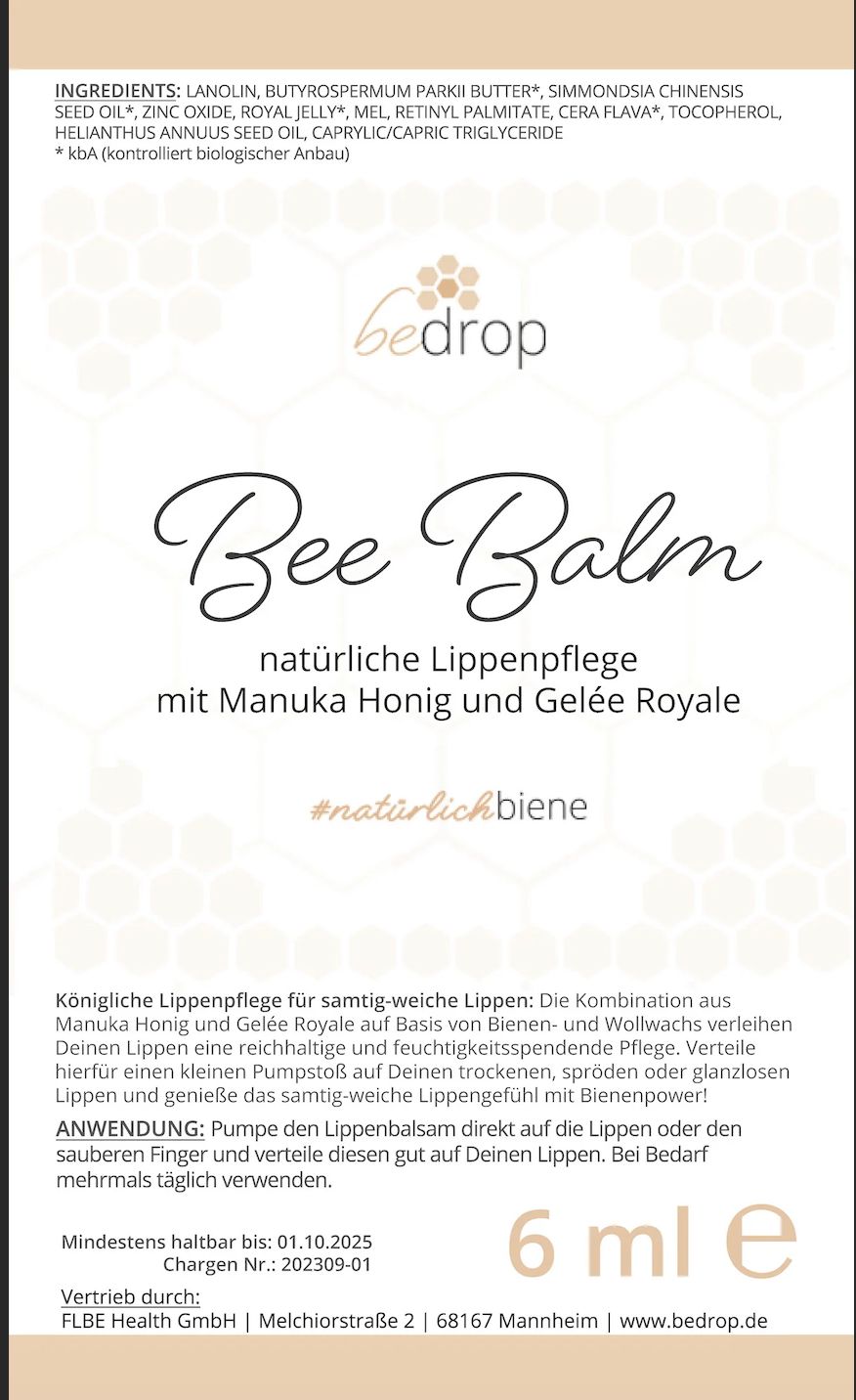 bedrop Winter Care Set Bee Balm, Propolis Kapseln, Royale Lotion, Manuka Honig & Spray