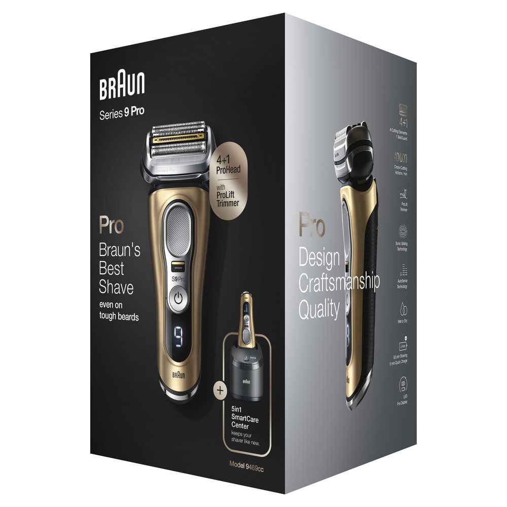 Braun - Elektrischer Rasierer "Series 9 - 9469cc System wet&dry" in Gold