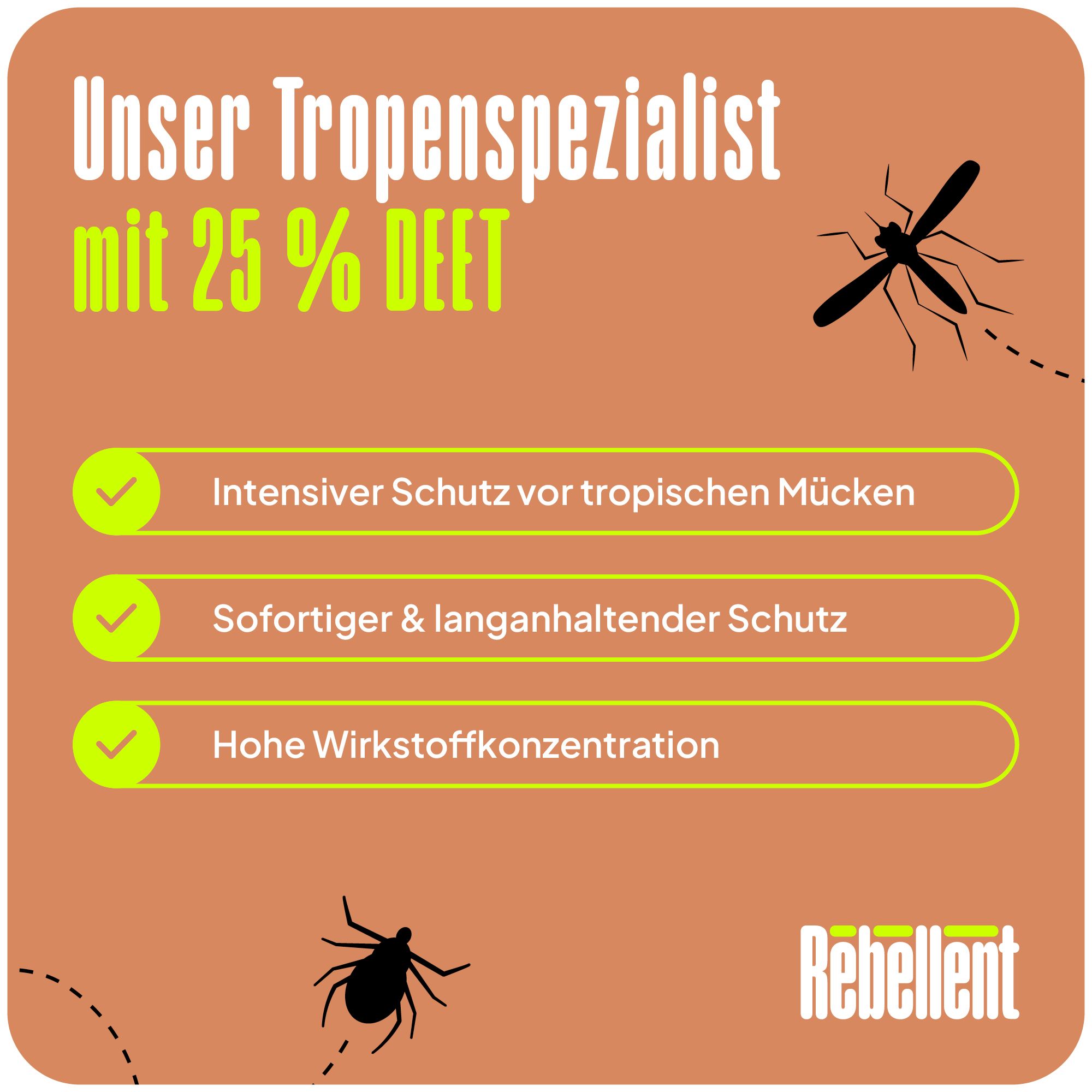 Rebellent FORTE Insektenschutzspray mit 25 % DEET
