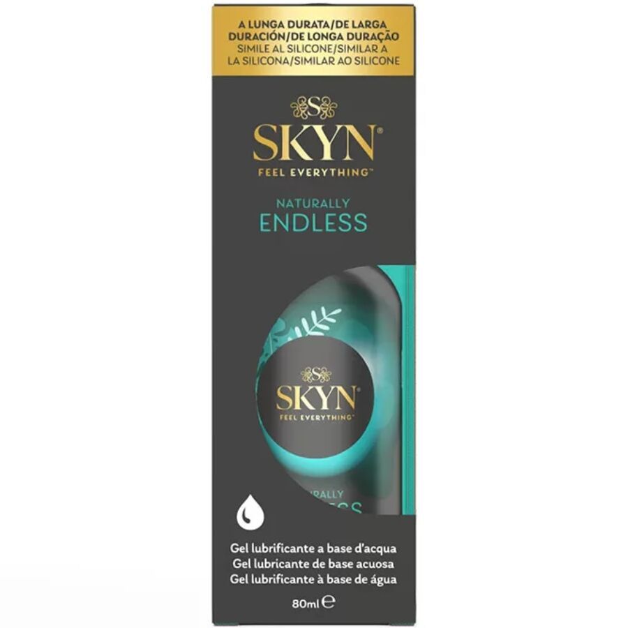 Schwarze Verpackung mit Produkt. SKYN-Logo und "Endless" Schriftzug. Flasche sichtbar. 80ml.