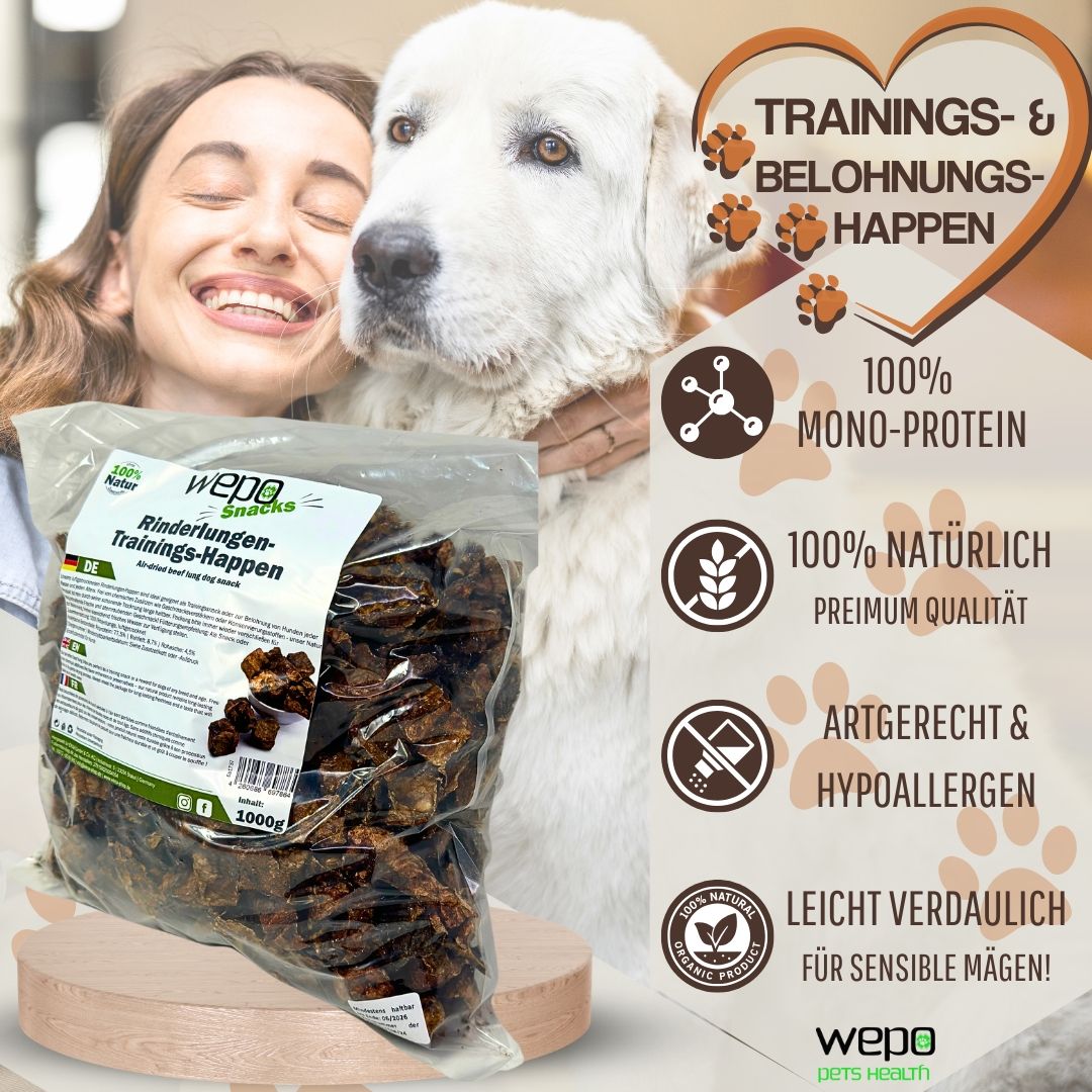 WEPO Rinderlunge für Hunde - Hunde Leckerlis