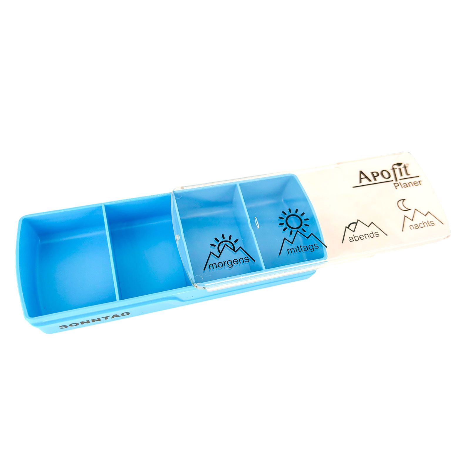 APOfit Wochendispenser 7 Dosierer Planer blau