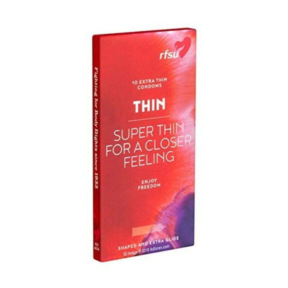 RFSU Thin Kondome Packung, 10 Stück. Super dünn für ein intensiveres Gefühl.