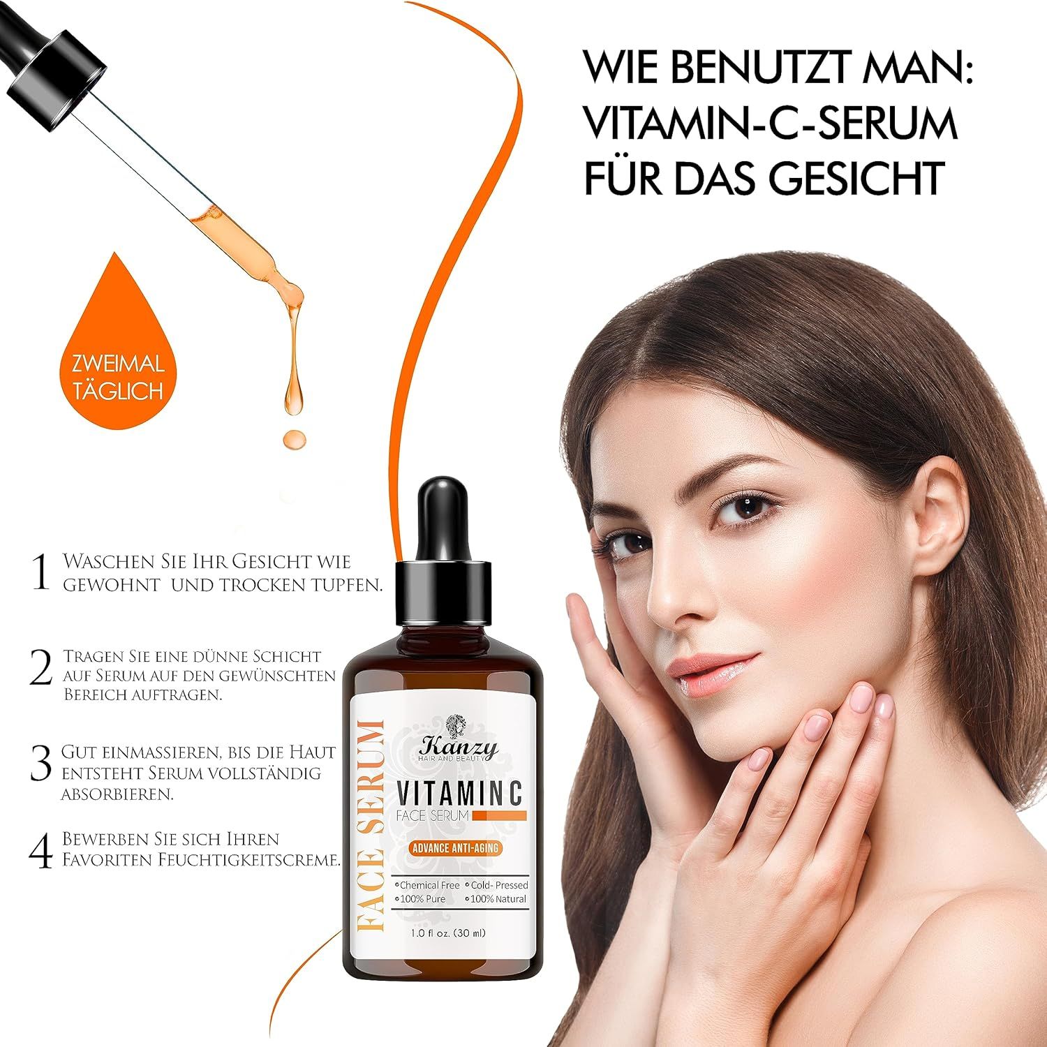 Kanzy Vitamin C Serum Gesicht