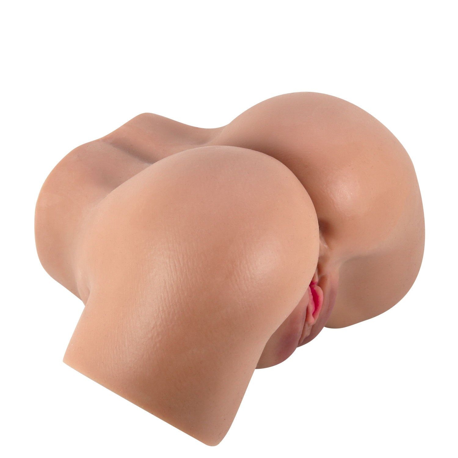 Masturbator in Hautfarbe. Seitenansicht des weiblichen Intimbereichs. Mit Öffnungen für Vagina und Anus.