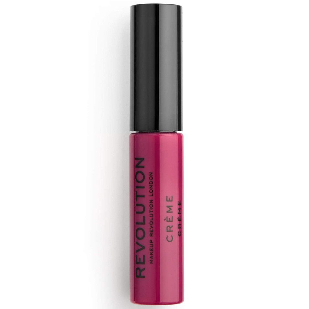 Geschlossener Creme-Lippenstift. Schwarzer Deckel, pinkfarbene Hülse. Produktname und Marke sichtbar.