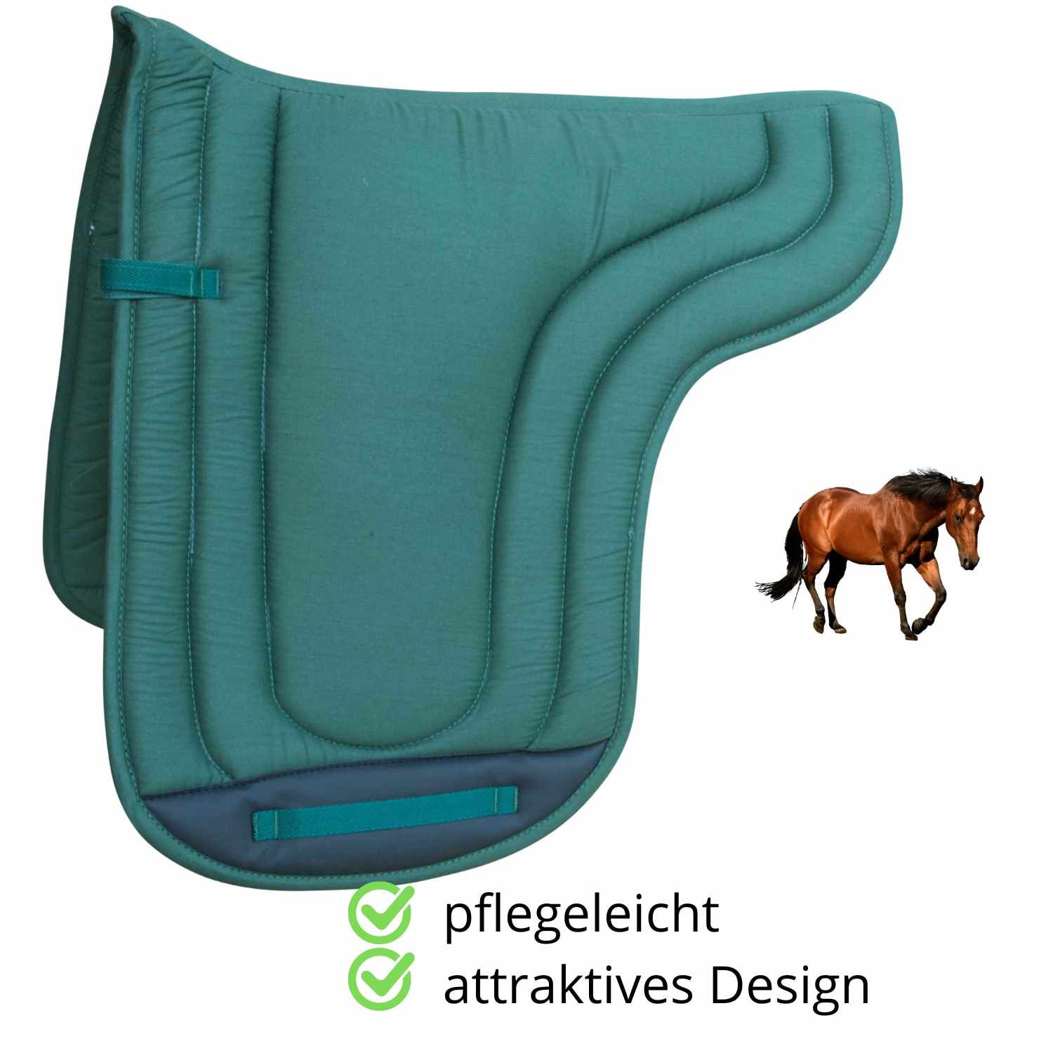 Grüne Satteldecke. Pflegeleichtes und attraktives Design.
