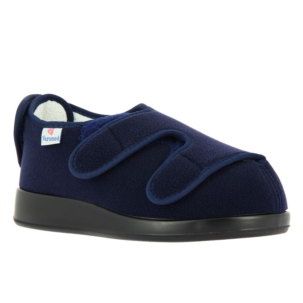 Varomed Klettpantoffel "DUBLIN", extreme Weite, marine