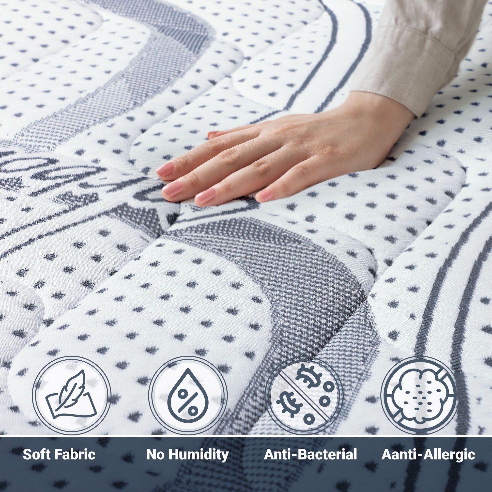 The White Stone Memory Foam Matratze 90x190 cm Höhe 22 cm