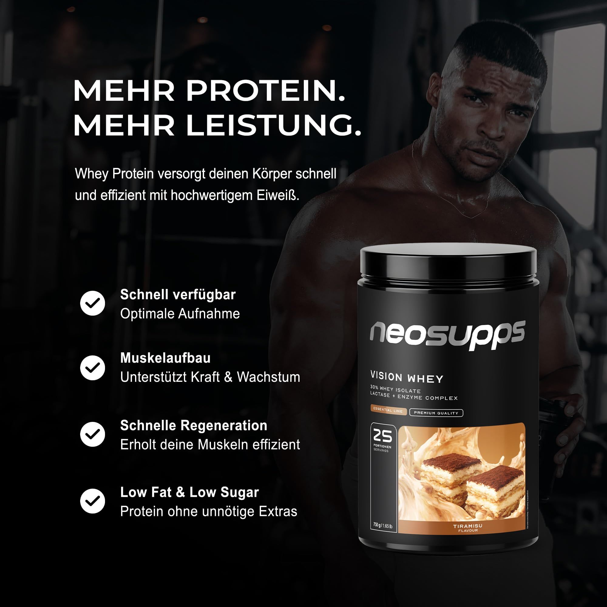Neosupps Vision Whey Tiramisu, Eiweiss Protein Pulver