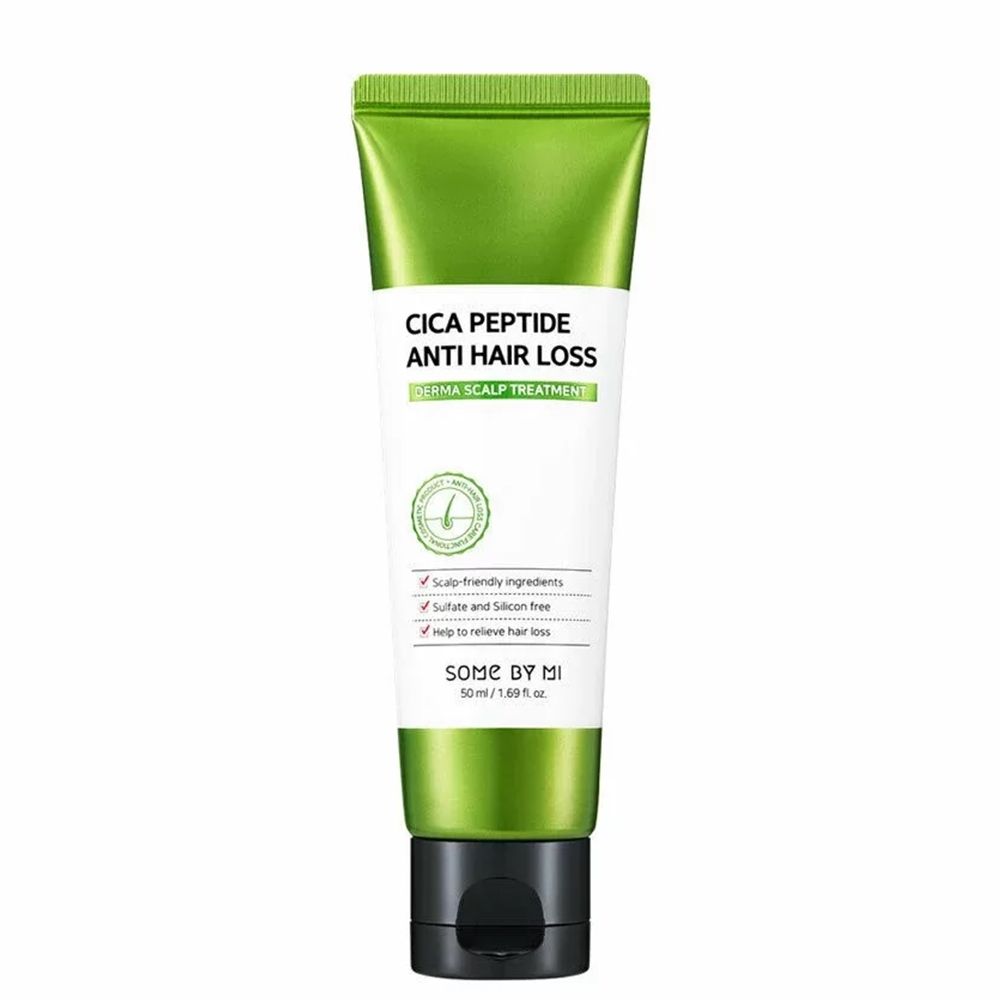 Grüne Tube mit Cica Peptide Anti Hair Loss Derma Scalp Treatment, 50 ml.