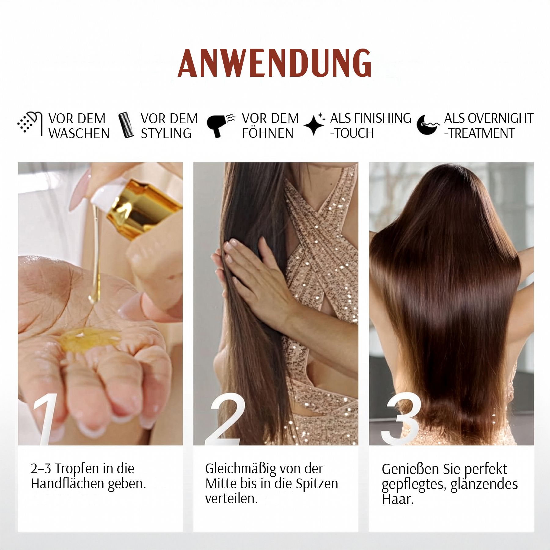 Karseell Haaröl Maca Essence Öl für Trockenes Haar mit Arganöl