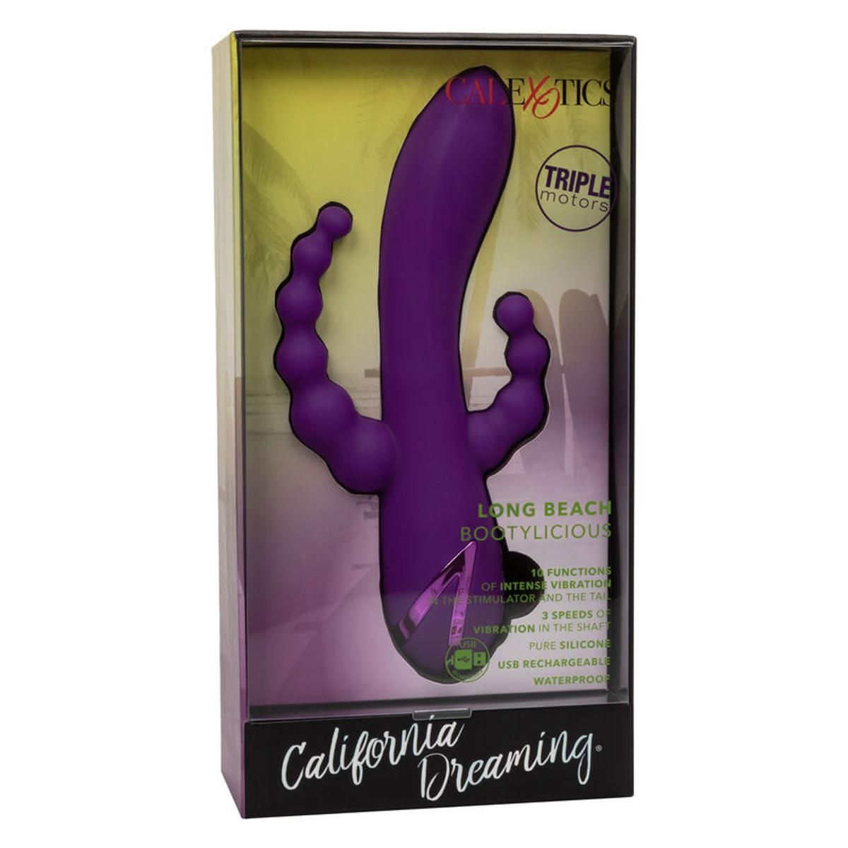 Rabbitvibrator "Long Beach Bootylicious" | 10 Vibrationsfunktionen | California Exotics