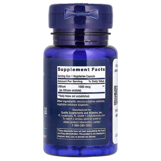Life Extension Lithium 1000 mcg