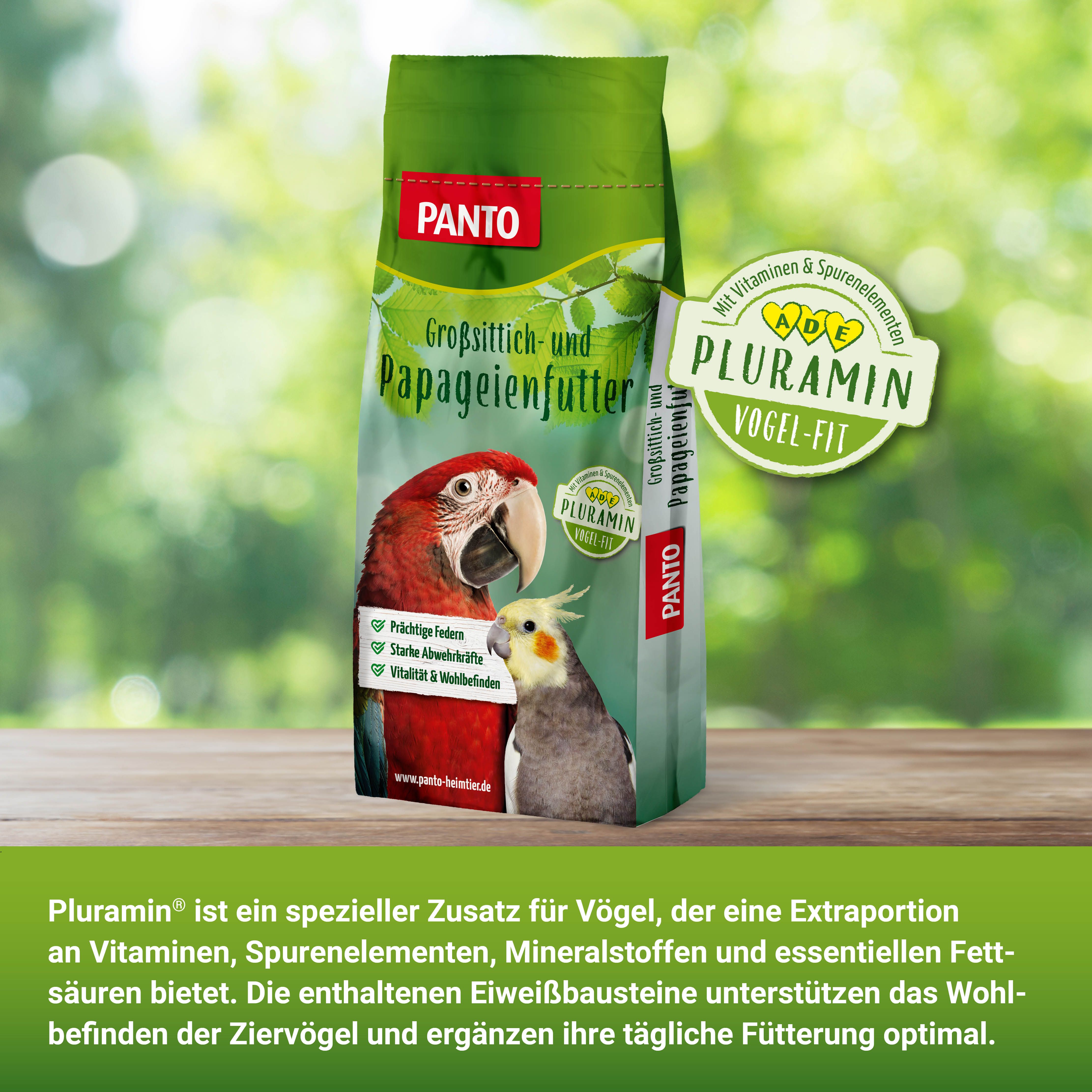 PANTO® Großsittichfutter Spezial mit Pluramin® (ohne Sonnenblumenkerne)