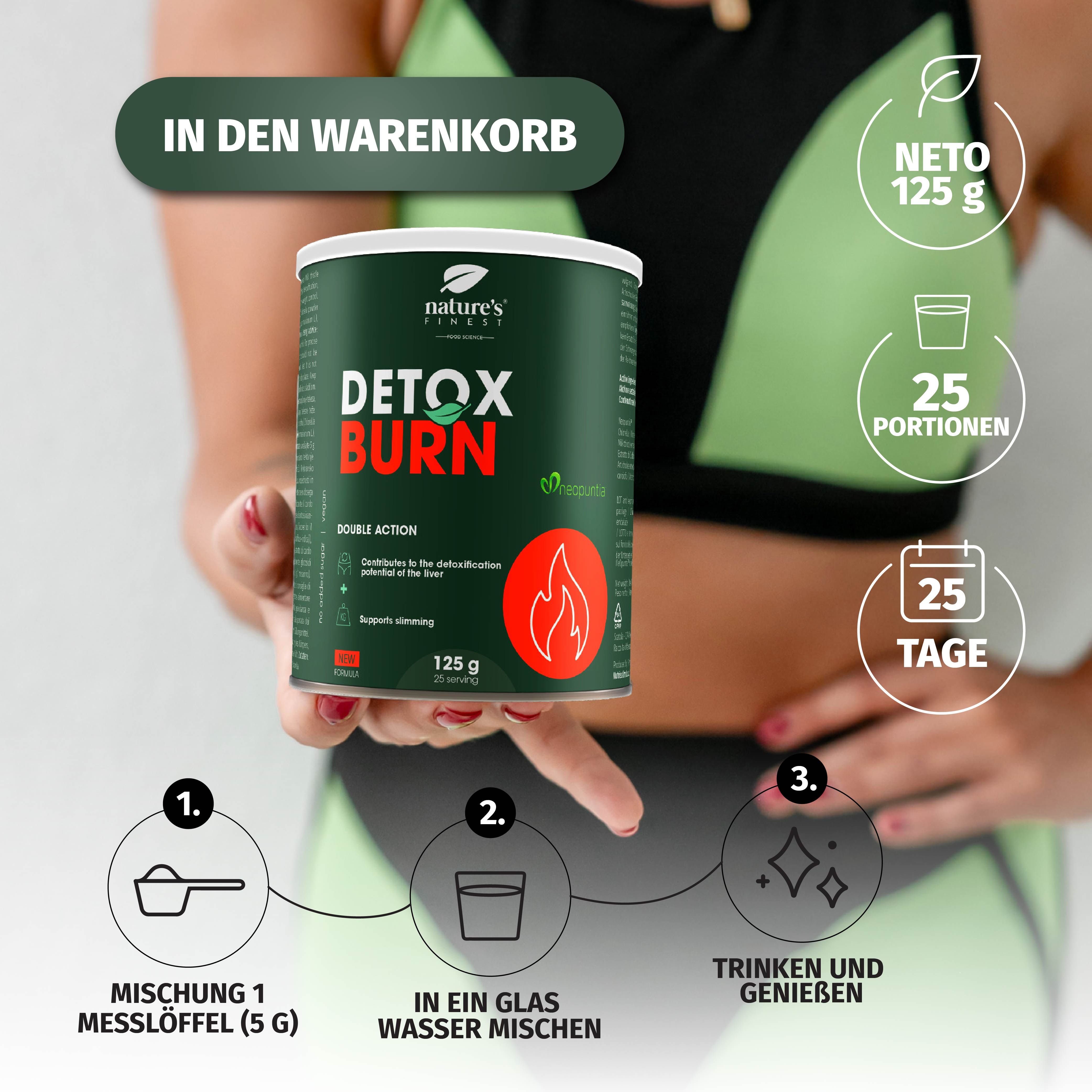 Nature's Finest Detox Belly Burn - Ergänzung zum Entgiftung, Abnehmen und Fettverbrenner