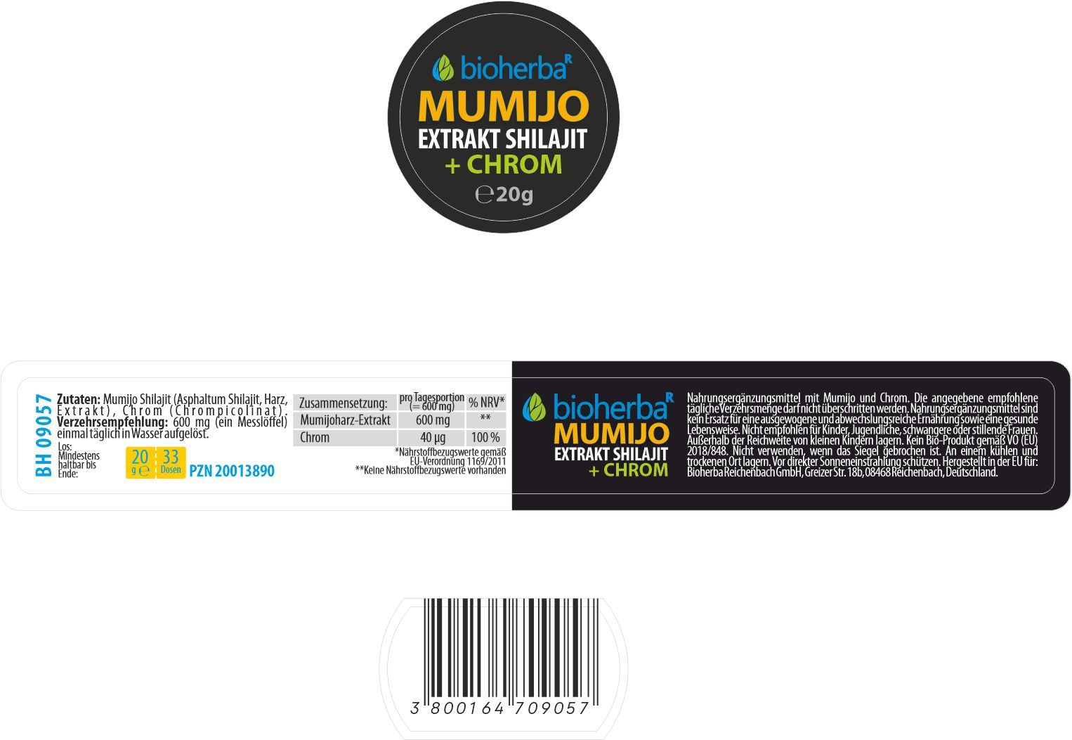 Bioherba Mumijo Extrakt Shilajit