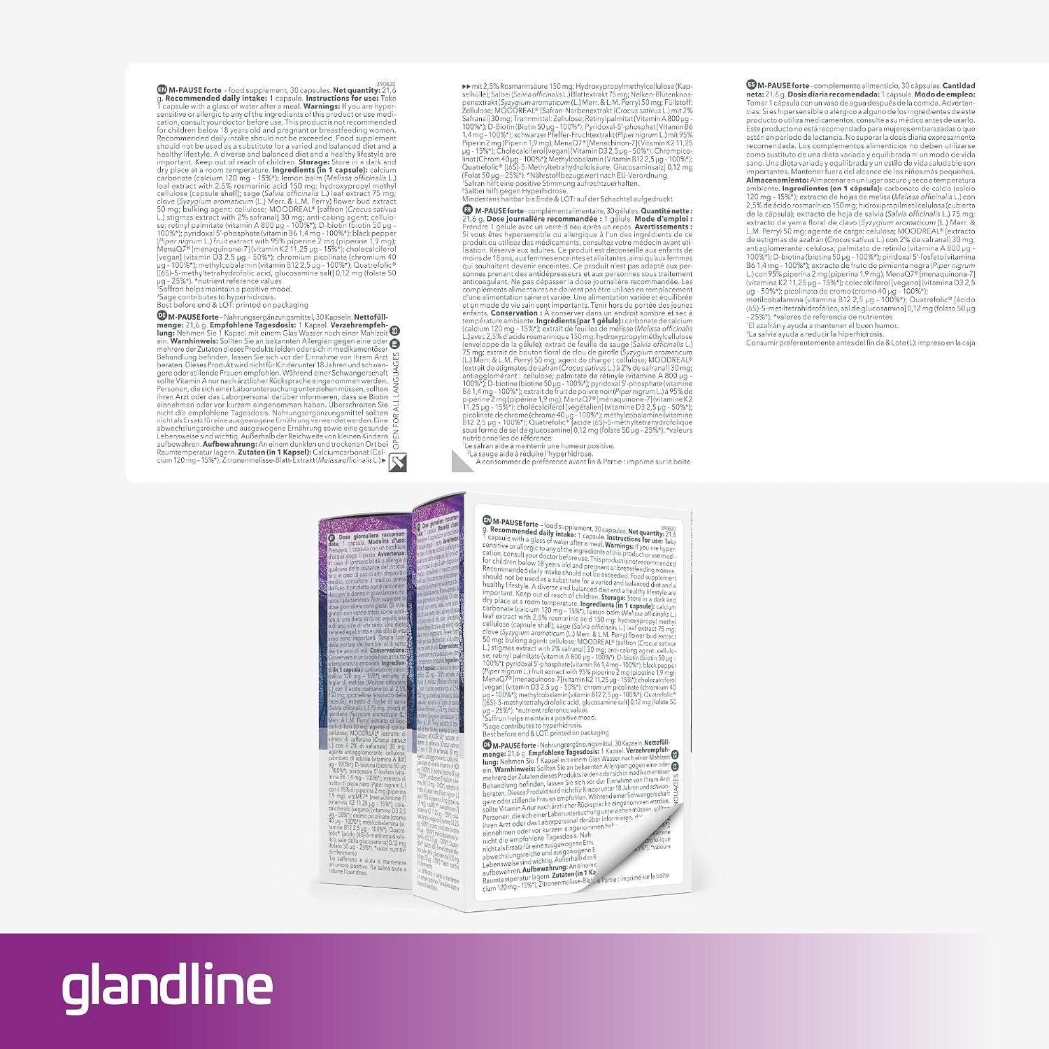 Glandline Perilux Beutel mit 30 Kapseln, 9-in-1 Komplex.