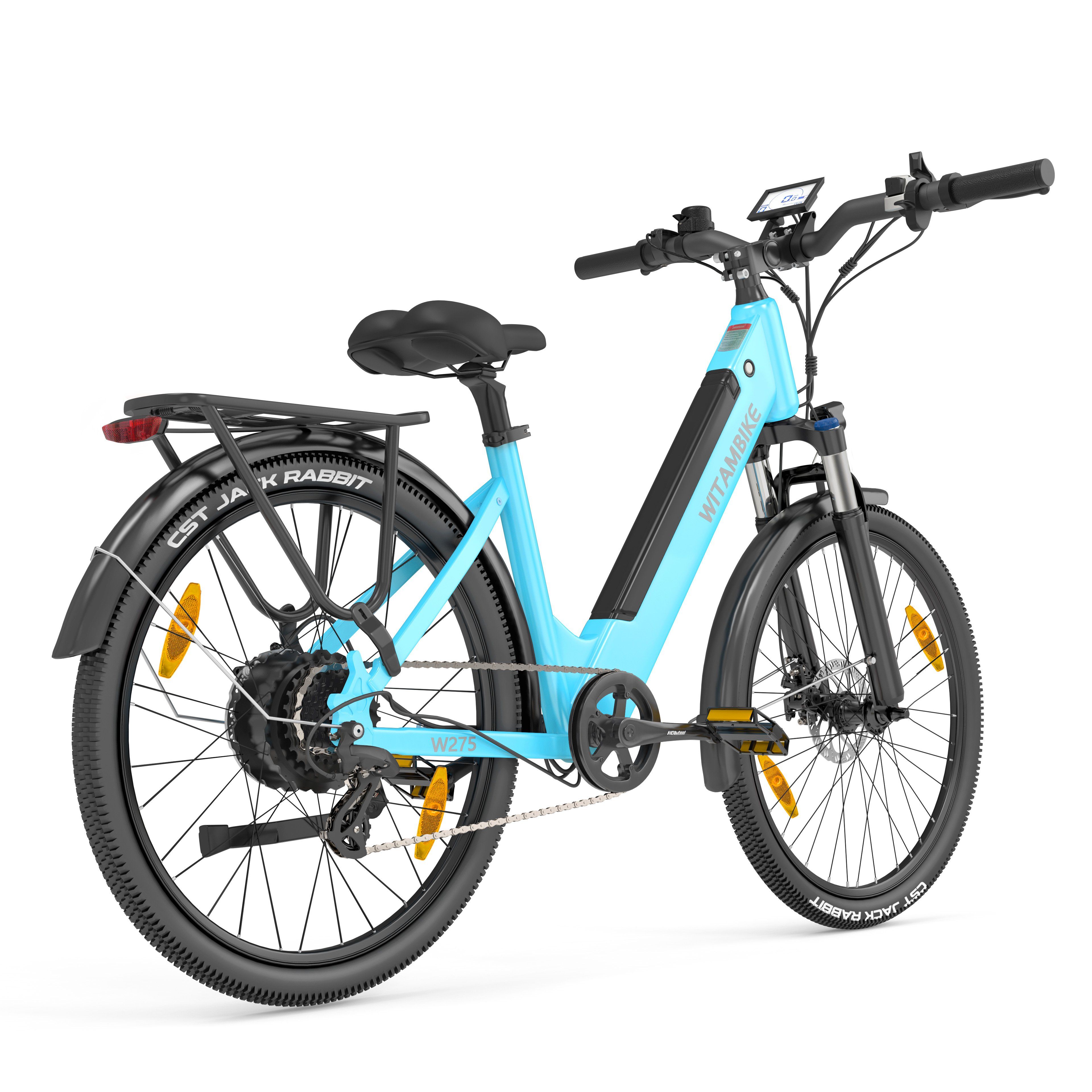 WITAMBIKE W275 E-Bike für Pendler, 36V 13Ah, 27,5" x 2,10 Reifen