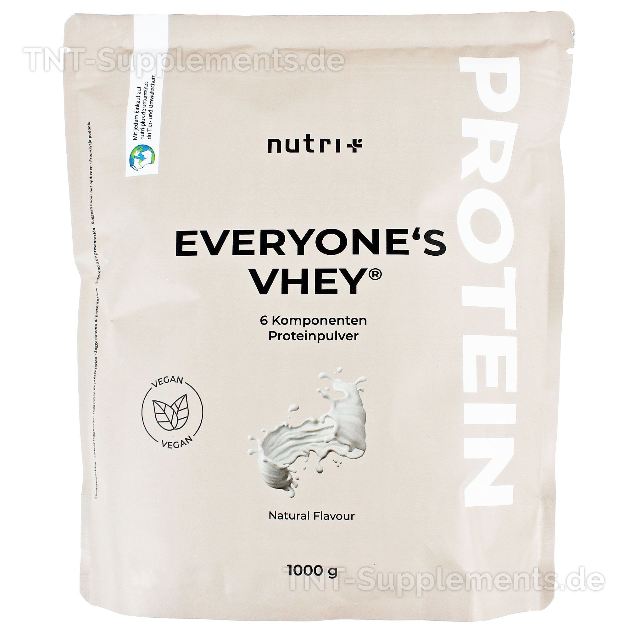 nutri+ 6K Eiweißpulver 1kg - Protein Shake ohne Whey