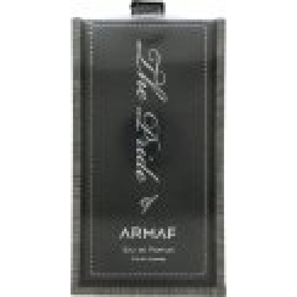 Schwarze Verpackung mit Text: The Pride of, ARMAF, Eau de Parfum, Pour homme.