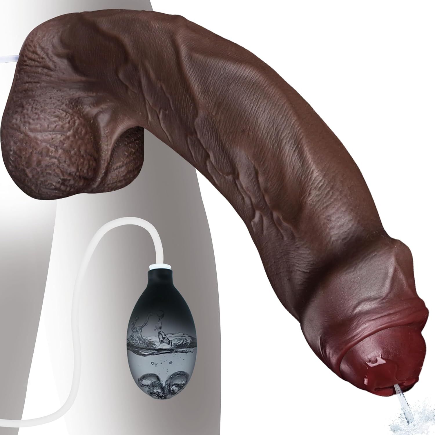 Laphwing Silikon-Dildo mit Flüssigkeitsfunktion, 24,5 cm