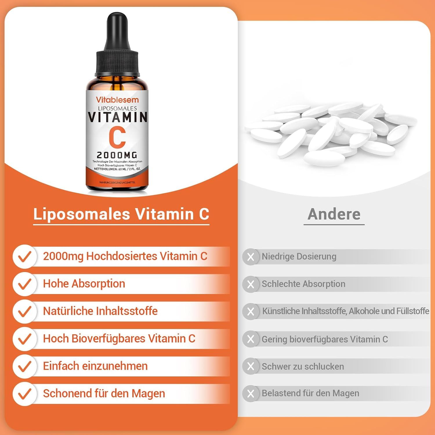 Vitablesem Liposomales Vitamin C Flüssig