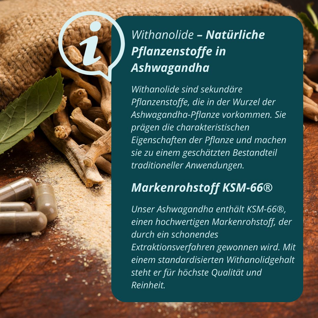 AVARIA CARE® Ashwagandha KSM-66® – hochdosiert – 5% Withanolide – vegan