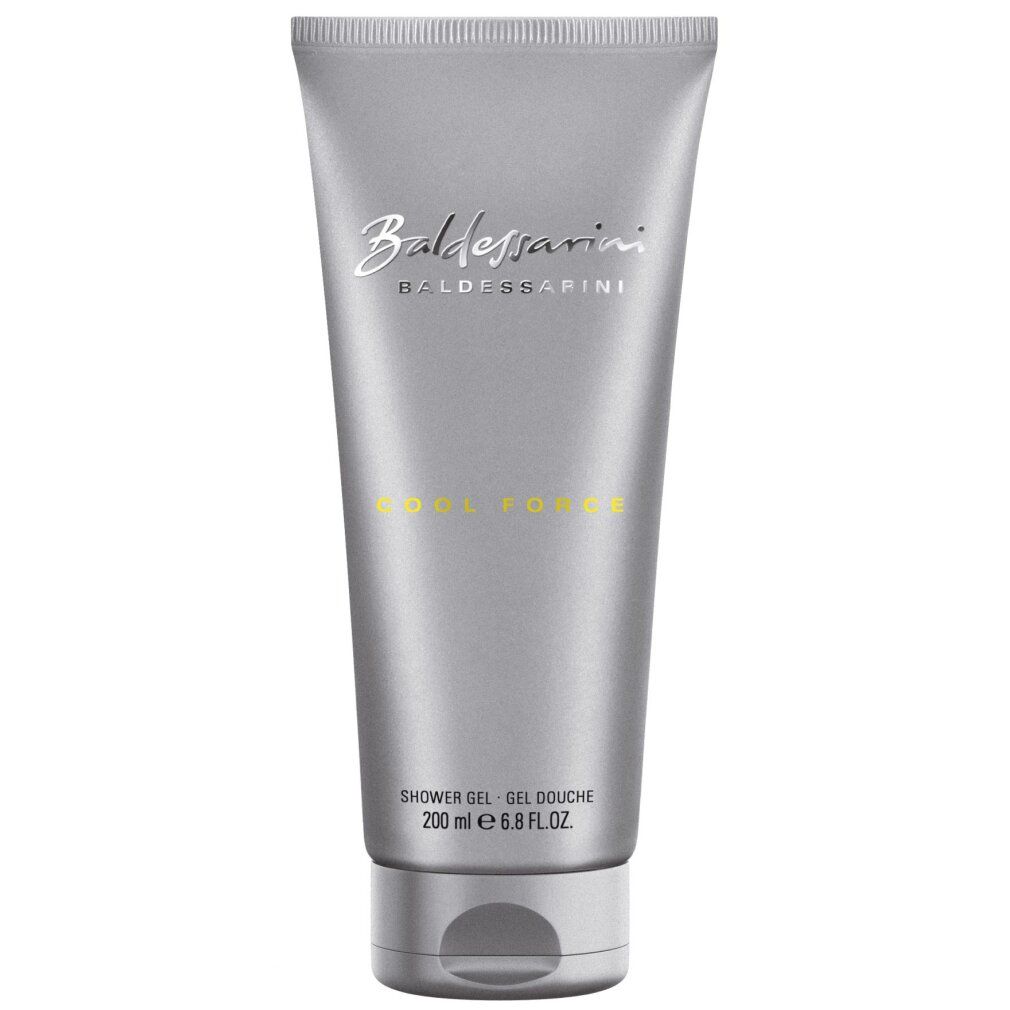Silbrige Tube mit Baldessarini Cool Force Duschgel, 200 ml.