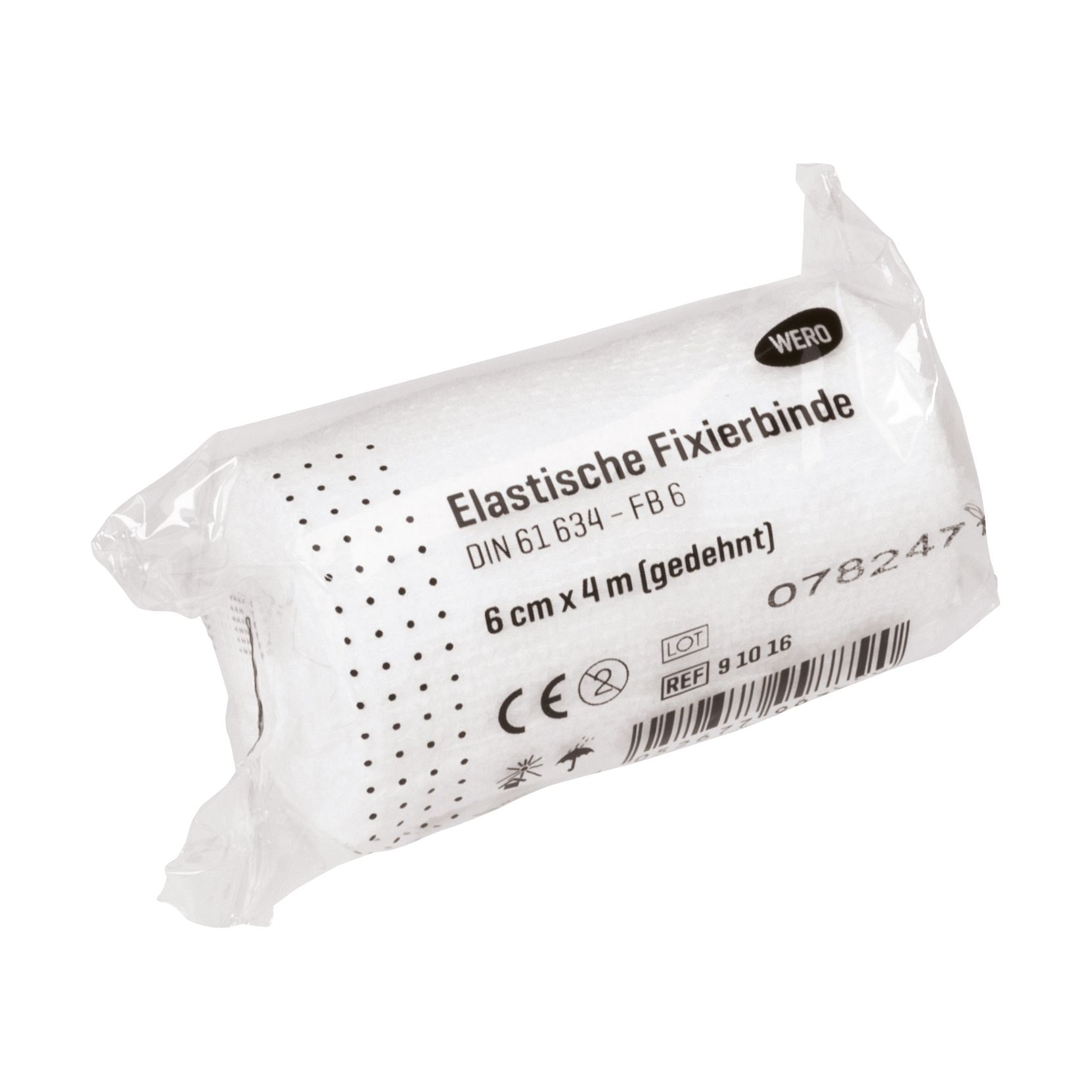 WERO Elastische Fixierbinde DIN 61 634 - FB6 6cm x 4m