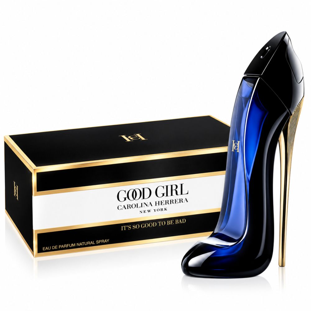 Carolina Herrera Good Girl Eau de Parfum Flakon in Schuhform mit passender Verpackung.