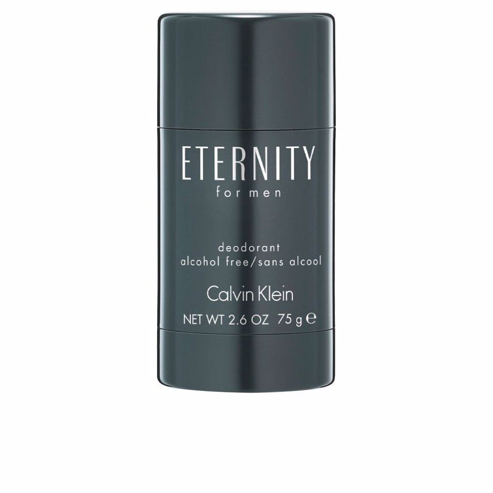 Deostick von Calvin Klein Eternity for Men. Graue zylindrische Form. Schriftzug Eternity for men, Deodorant, Calvin Klein. 75g.