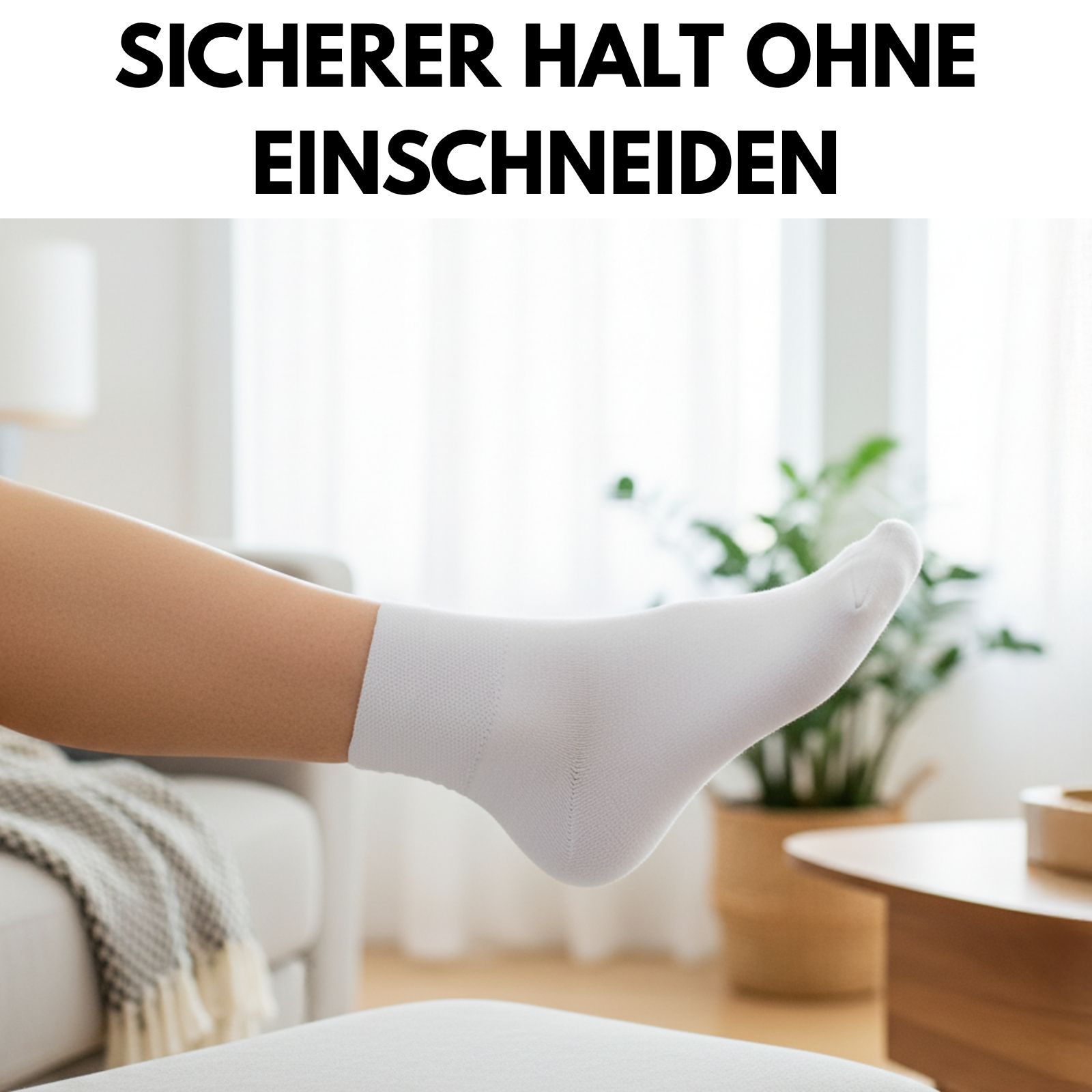 Diabetiker Quarter Socken mit Komfortbund ohne Gummi & ohne Naht für Damen und Herren