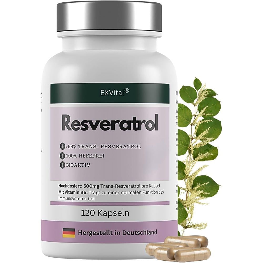 EXVital® Resveratrol Kapseln, 500mg pro Kapsel, vegan
