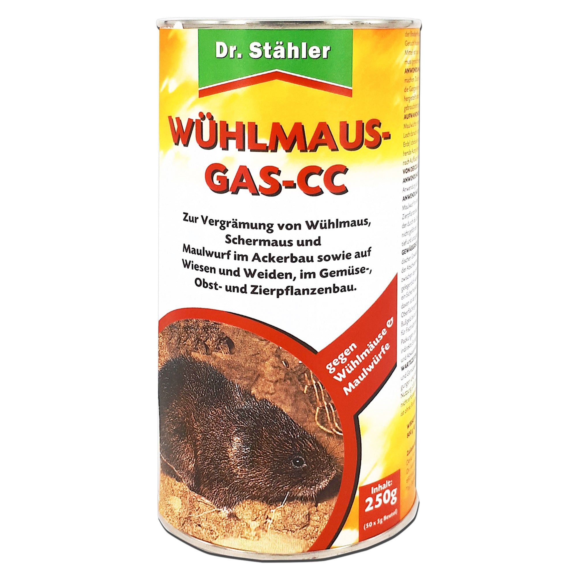 SILBERKRAFT Wühlmausgas zur effektiven Abwehr gegen Wühlmäuse, Schermäuse und Maulwürfe