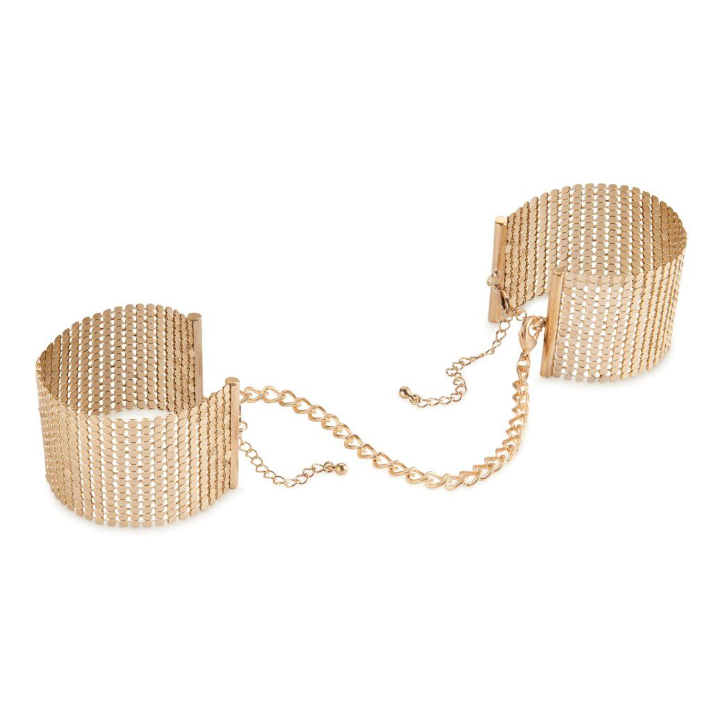 Desir metallique black mesh gold handcuffs