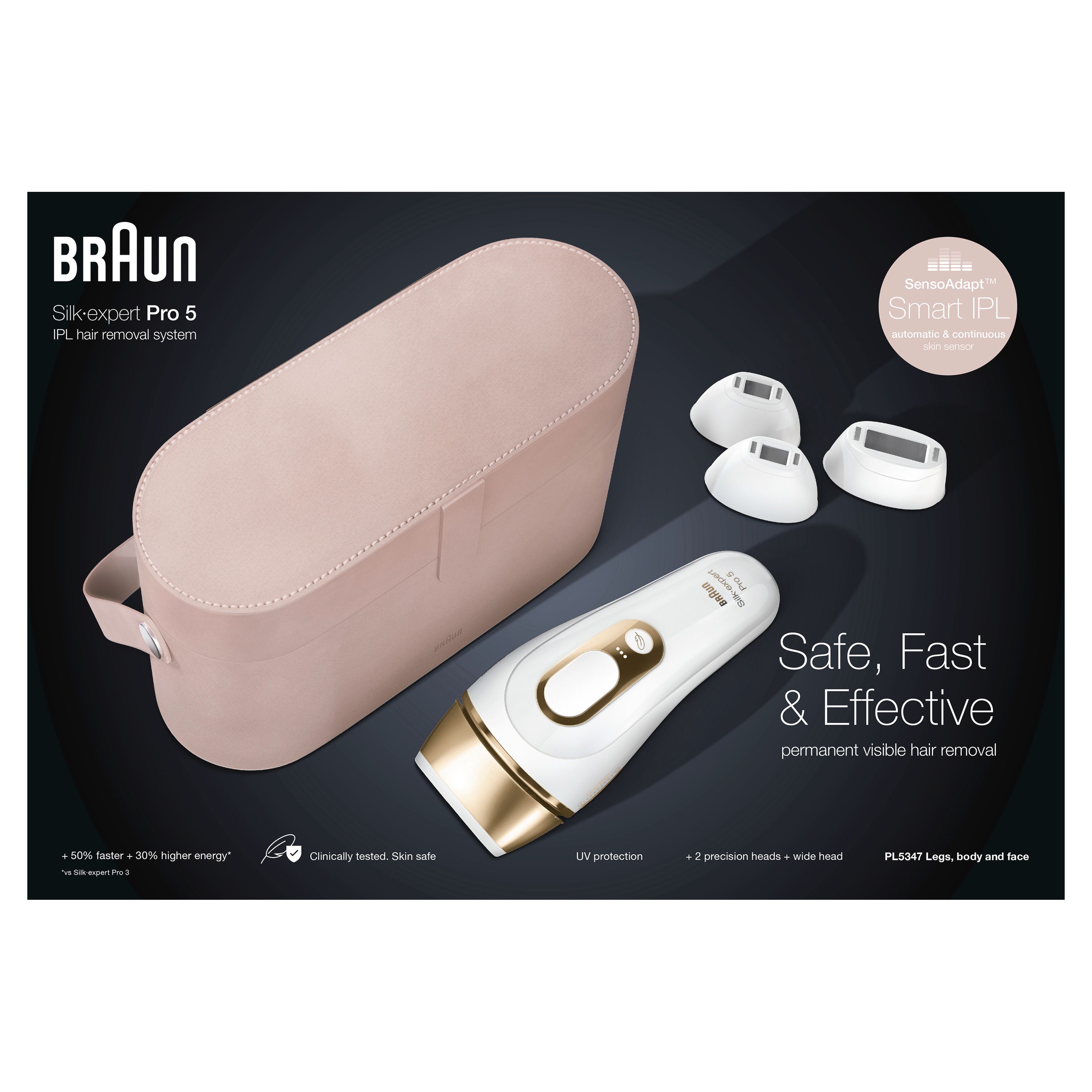 Braun - IPL System "Silk-expert Pro  IPL PL5347" in Weiß und Gold