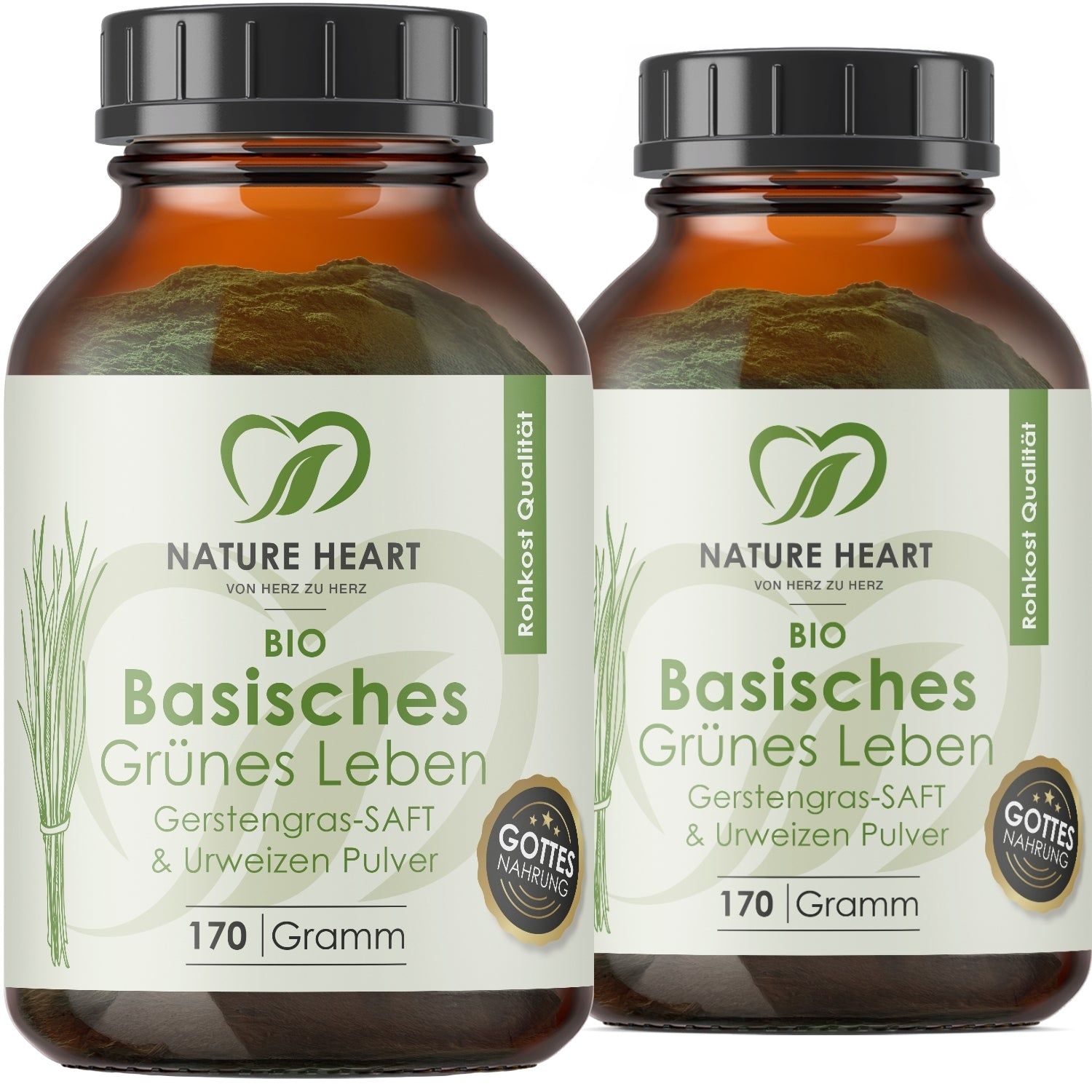Nature Heart BIO Basisches Grünes Leben - Gerstengrassaft Pulver