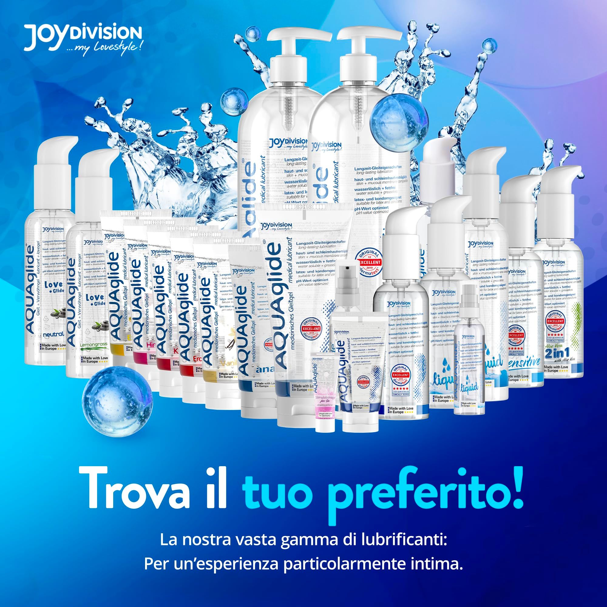 Joydivision AQUA GLIDE Liquid Gleitmittel, 50ml Pumpspender, Wassereffekte.