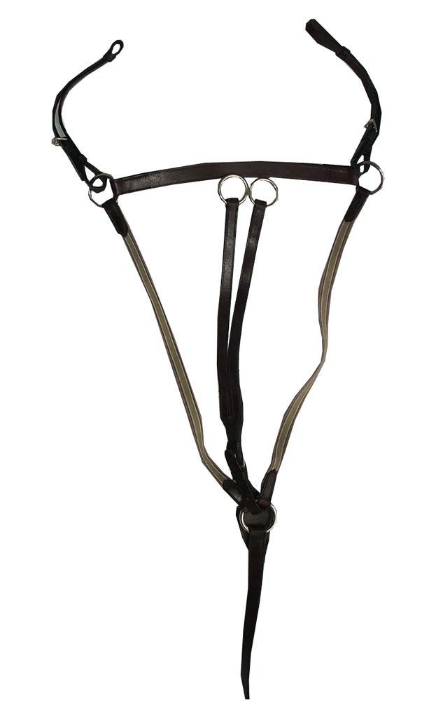 Vorderzeug mit Leder- und elastischen Teilen. Ringe und Riemen zur Befestigung.