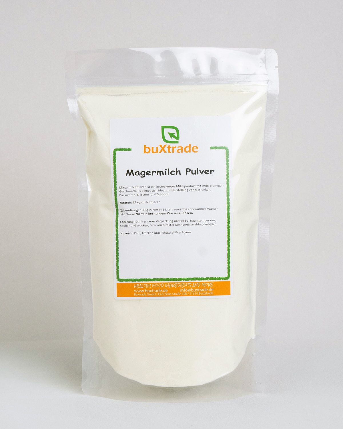 Verpackung mit Magermilchpulver von buXtrade.