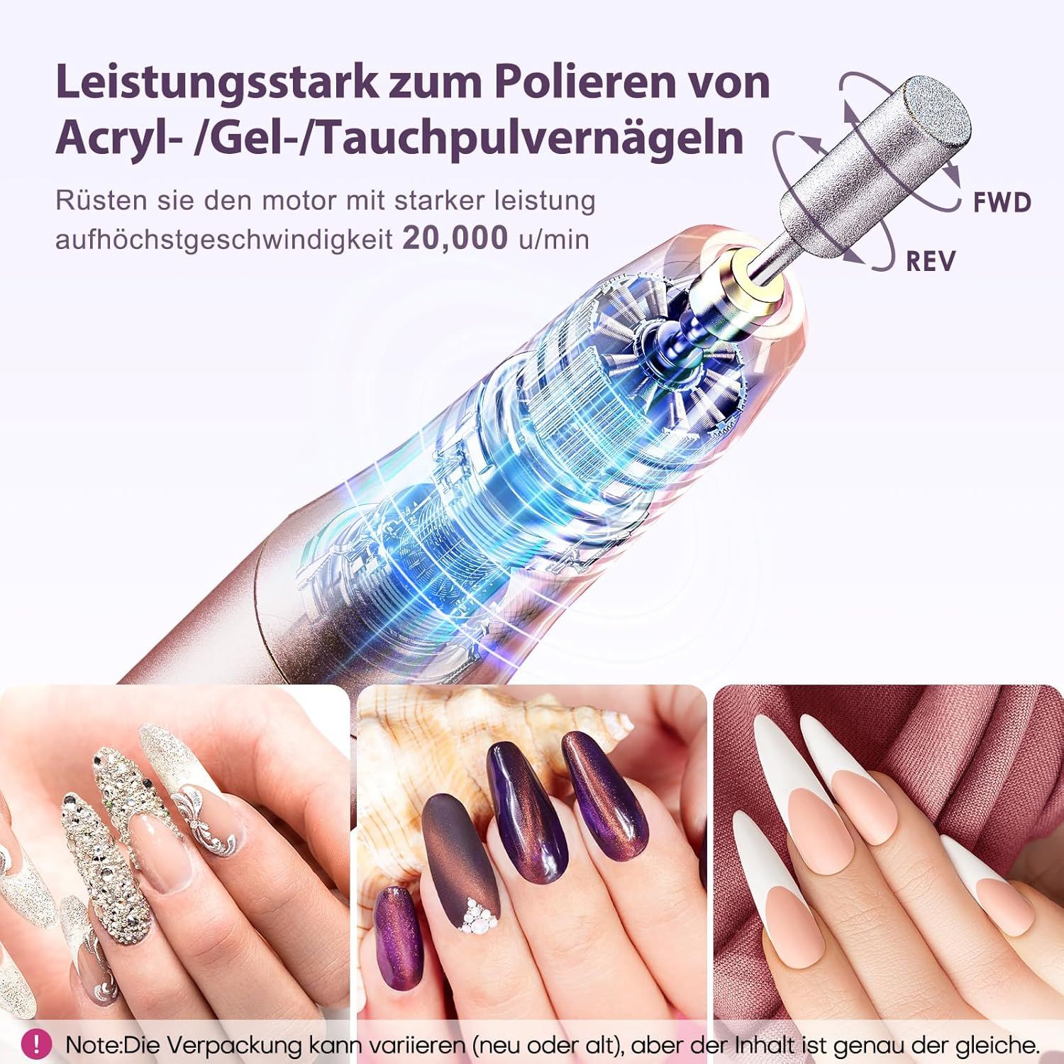 COSLUS  11 in 1 Profi Maniküre und Pediküreset Rosa