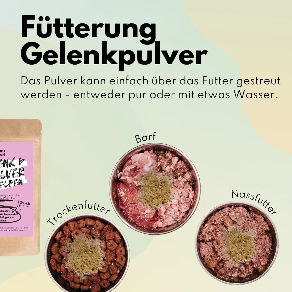 Sparset "Welpenstarter" Gelenkpulver Welpe + Morosche Karottensuppe - People Who Kaer