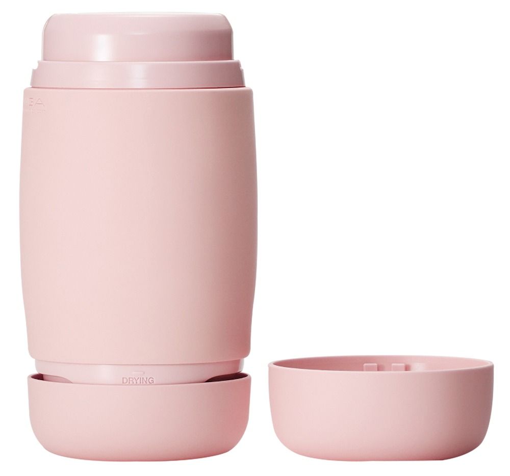 TENGA Puffy Masturbator in Rosa, mit abgenommenem Bodenteil.